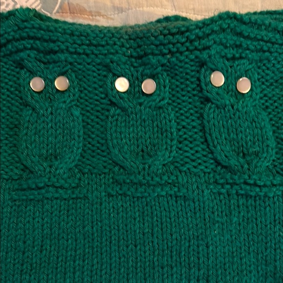 Green Knit Owl Sweater Vest - Picture 4 of 5